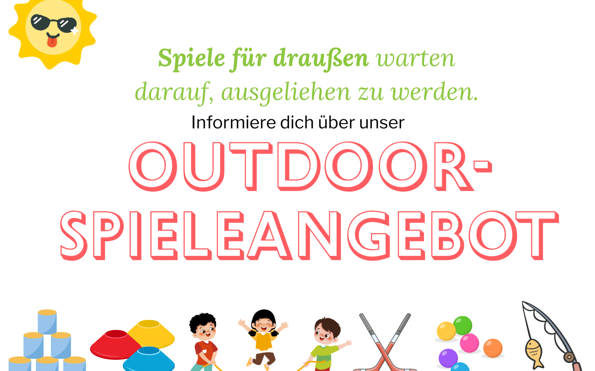Plakat über das Angebot